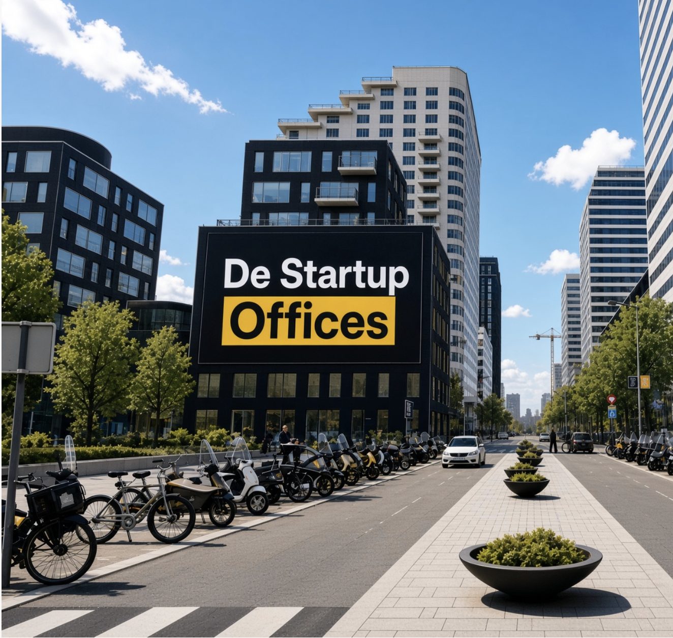 Het kantoor van De Startup Inc. aan een Amsterdamse laan